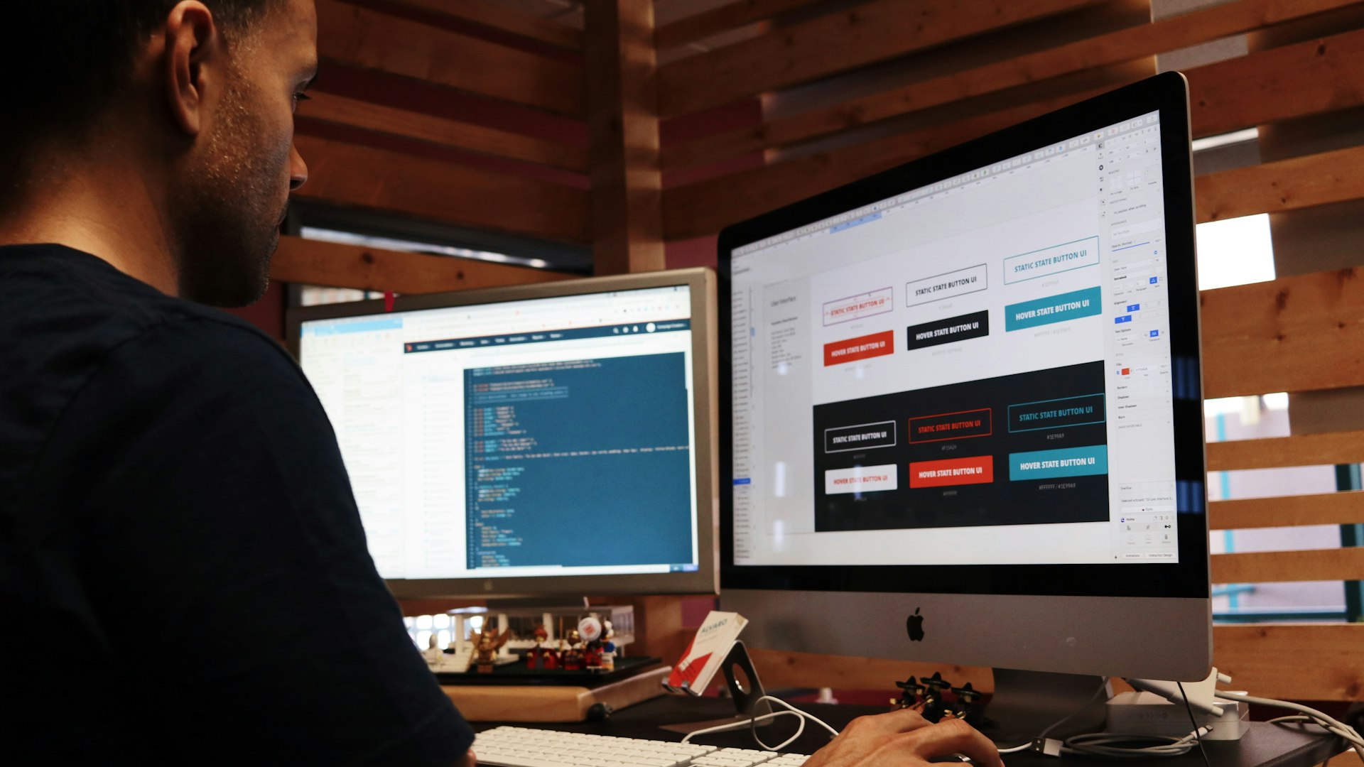 Modern workplace with laptop