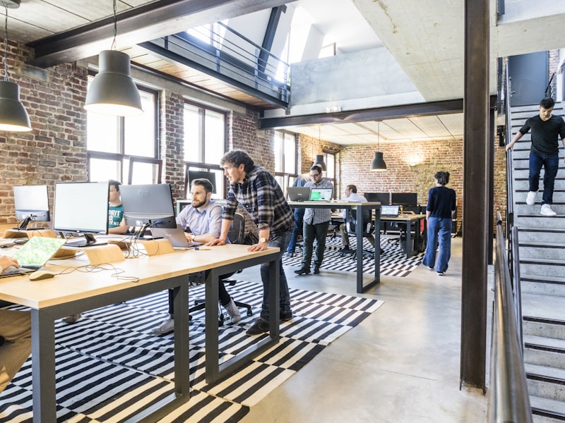 Modern startup workspace